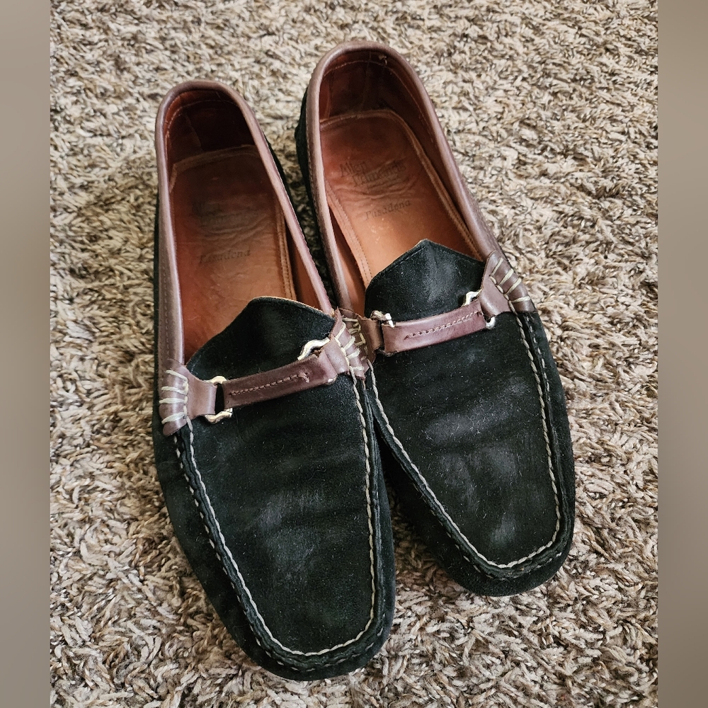 Allen Edmonds Black Suede Pasadena Driving Loafer Shoes Men’s 10M